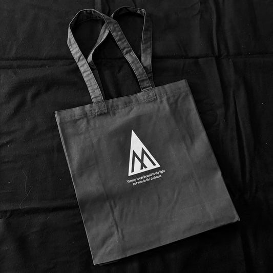 Heavy Canvas Cotton Tote Bag with Victory quote