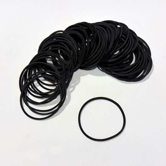 Black Matte Rubber Band – 100 pack