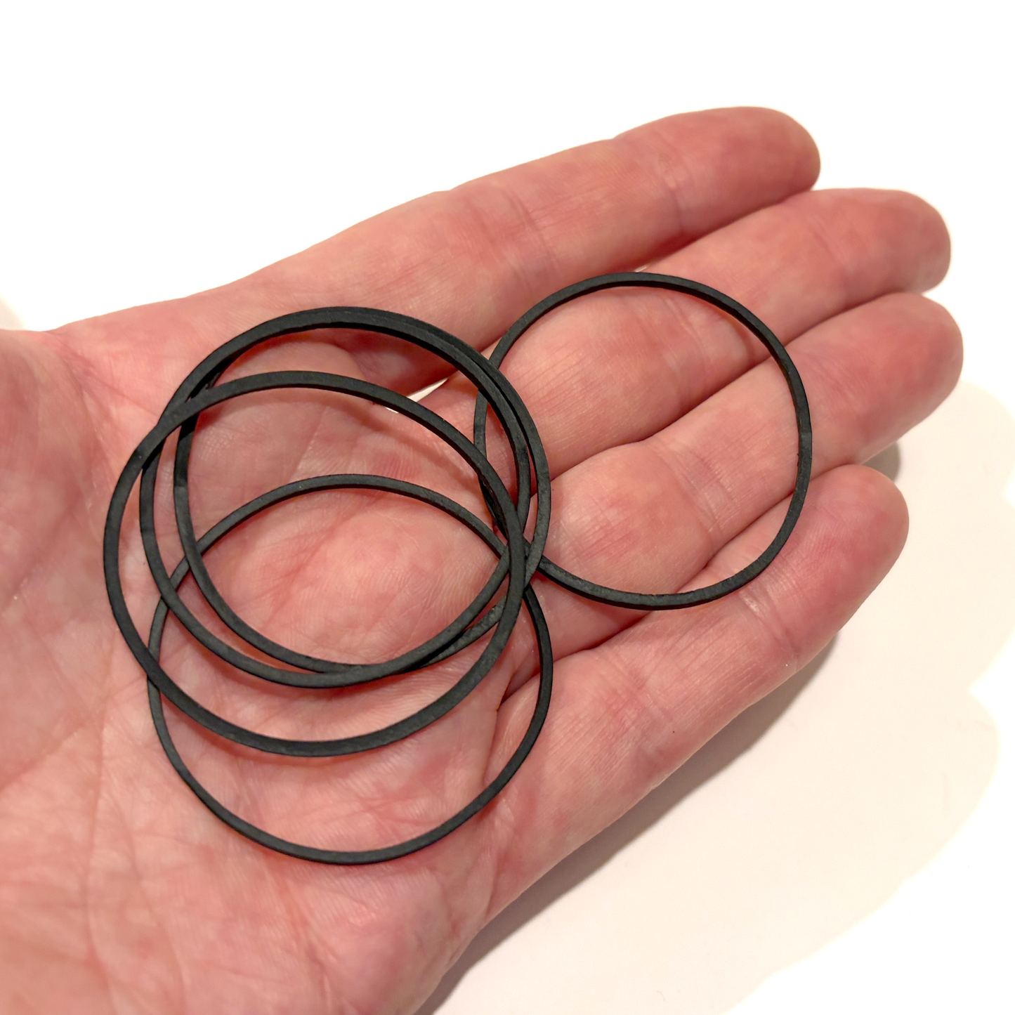 Black Matte Rubber Band – 100 pack